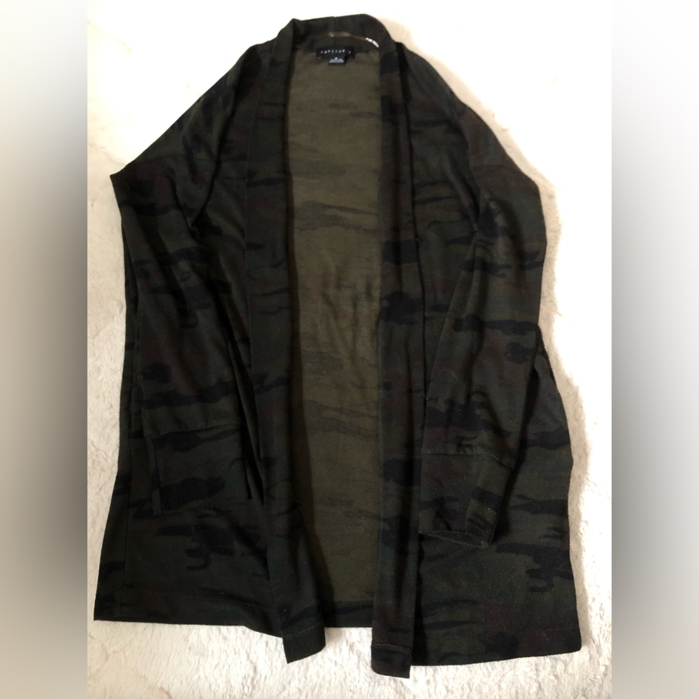 Sanctuary Green Print Cardigan